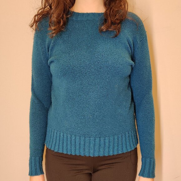 Joe Fresh Women's Warm Teal Sweater | XS | Ribbed Detailing - Picture 1 of 6